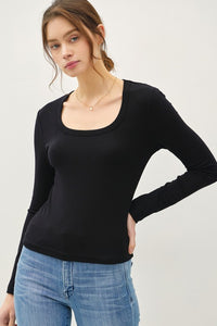 Scoop Neck Long Sleeve Tee