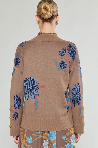 Harvest Floral V-Neck Sweater