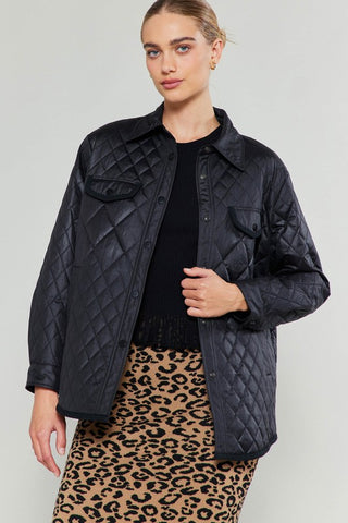 Collared Quilted Jacket