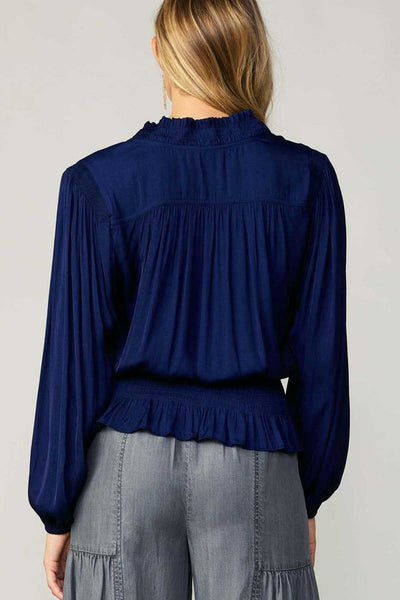 V-Neck Peplum Blouse