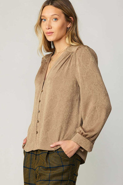 Jacquard Animal Button Blouse