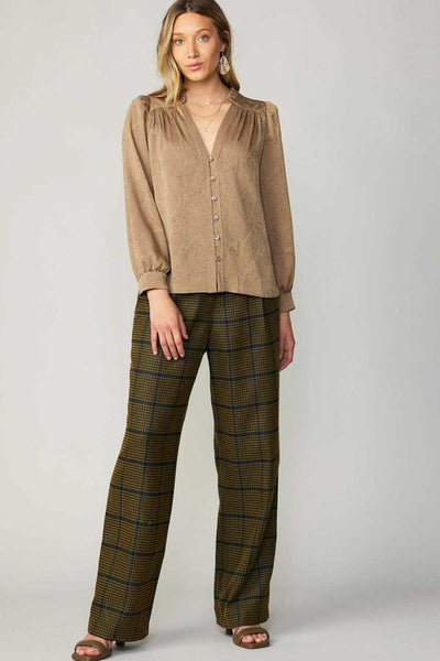 Jacquard Animal Button Blouse