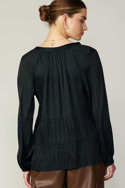 Pleated Tiered Blouse