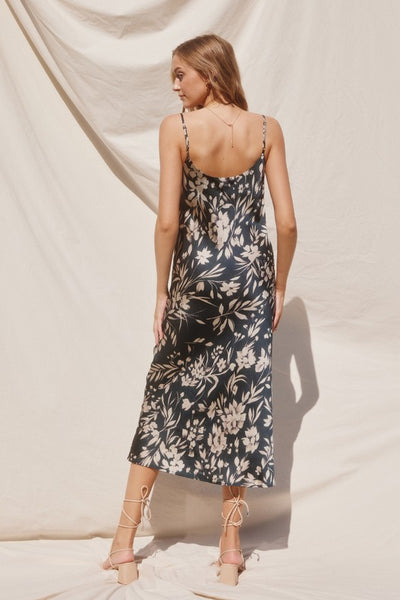 Floral Cowl Neck Slip Dress