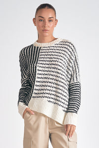 Asymmetrical Striped Sweater