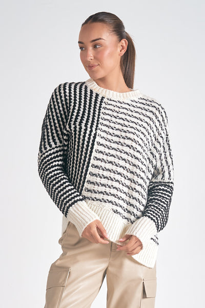 Asymmetrical Striped Sweater