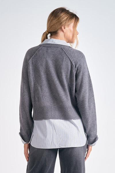 Layered Collared Sweater - More Colors