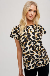 Leaf Print Top