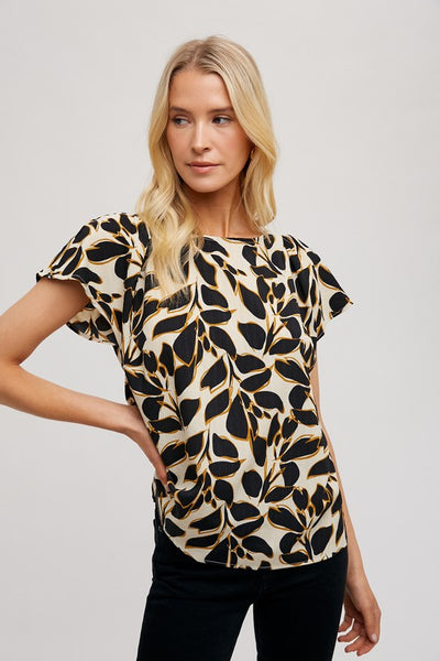 Leaf Print Top