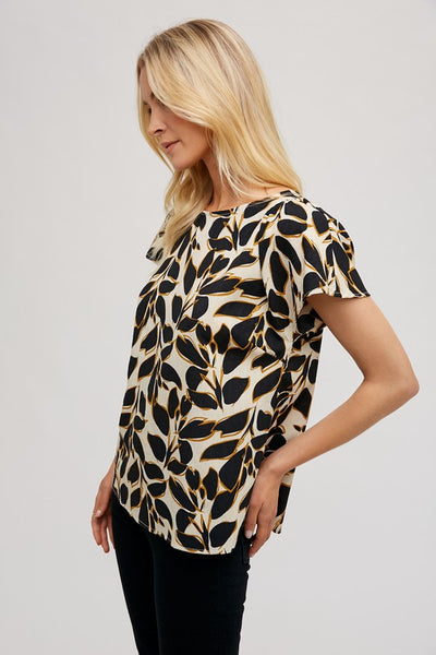 Leaf Print Top