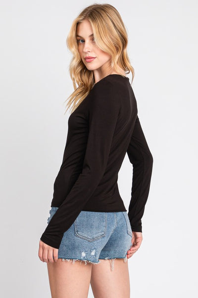 Long Sleeve Crewneck Top - 2 Colors