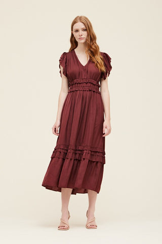 Tiered Ruffle Midi Dress - 2 Colors