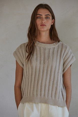 Evans Open Knit Top