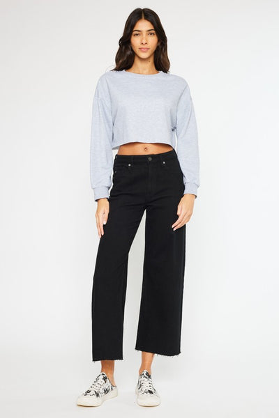 Cropped Wide Leg Jeans