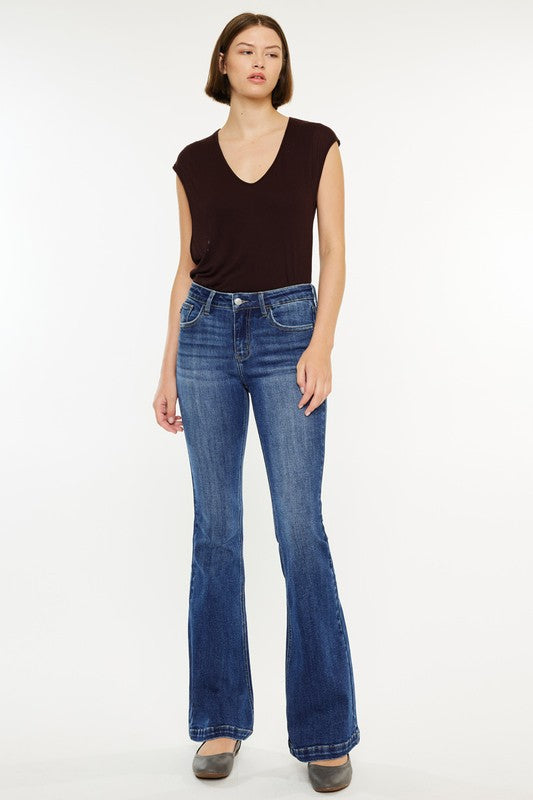 Mid Rise Flare Jeans