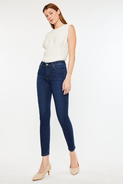 High Rise Skinny Ankle Jeans - 2 Colors