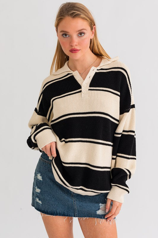 Oversized Collared Sweater
