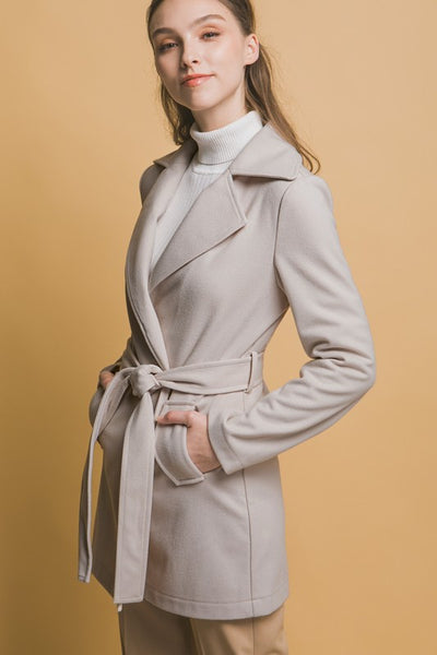 Herringbone Belted Coat