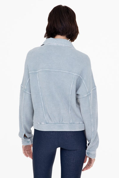 Waffle Knit Mineral Washed Jacket