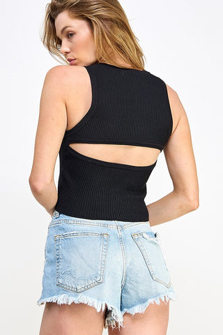 Open Back Knit Tank