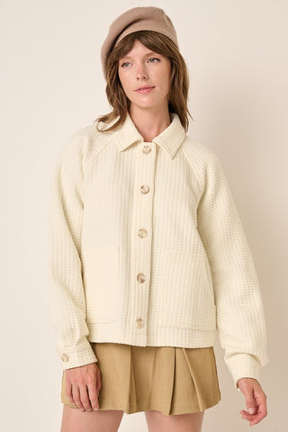 Waffle Knit Textured Jacket