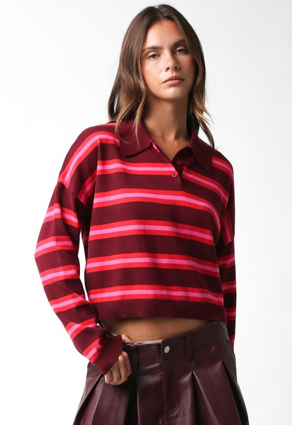 Kailey Striped Knit Top