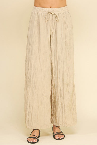 Textured Crinkle Woven Pants