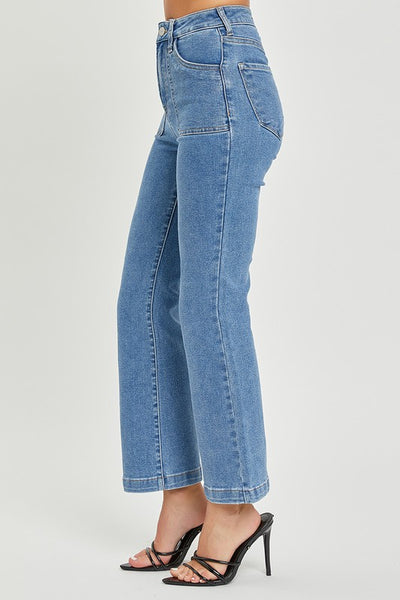 Patch Pocket Flare Jeans
