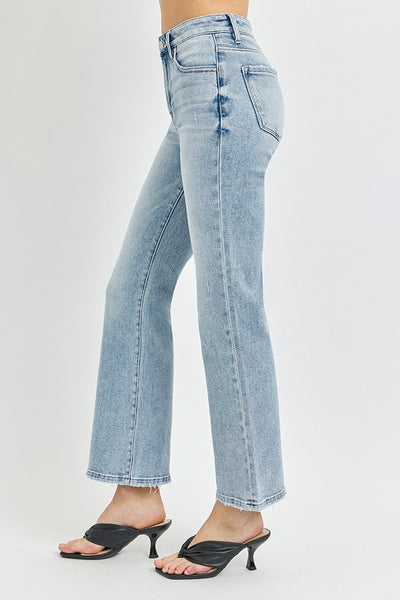 High Rise Ankle Flare Jeans