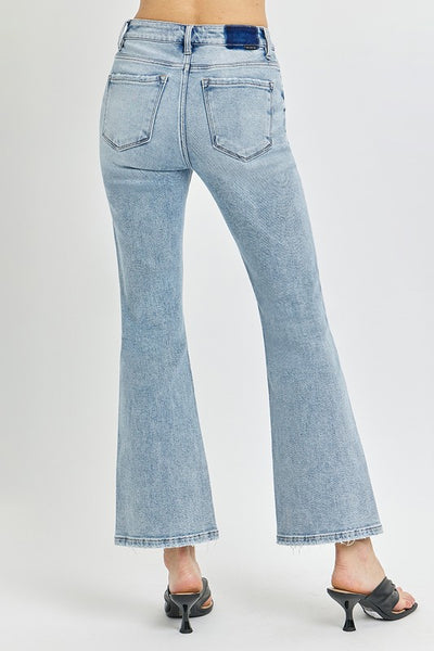 High Rise Ankle Flare Jeans