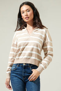 Striped Collared Sweater