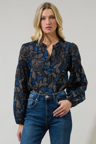 Aurina Midnight Floral Top