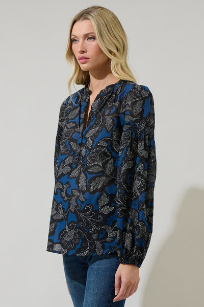 Aurina Midnight Floral Top