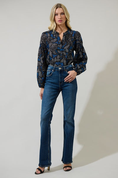 Aurina Midnight Floral Top