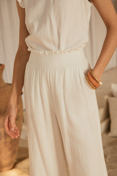 Smocked Gauze Pants