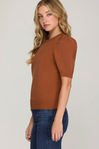 Puff Sleeve Knit Top - FINAL SALE