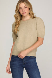 Puff Sleeve Knit Top - FINAL SALE