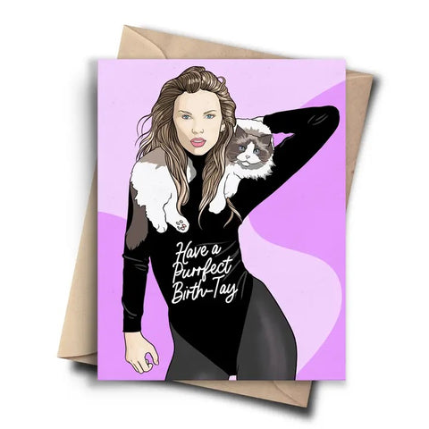 Purrrfect Birth-Tay Card