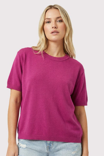 Classic Short Sleeve Knit Top - 2 Colors