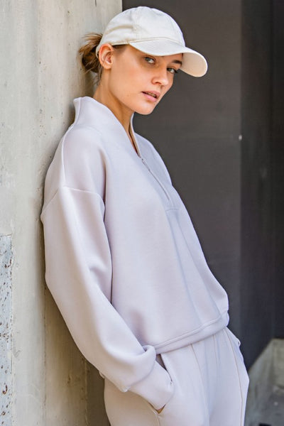 Modal Luxe Half Zip Sweatshirt - 2 Colors