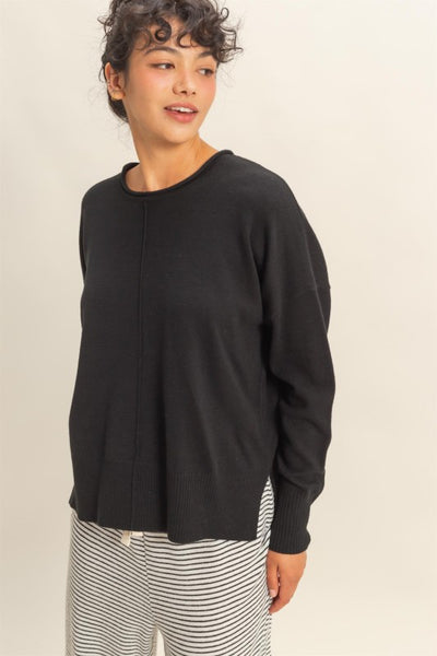 Seamed Girlfriend Sweater - 2 Colors