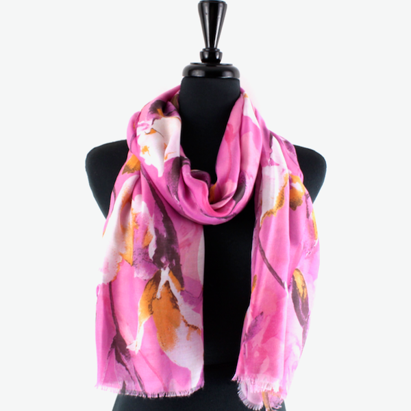Watercolor Pansy Scarf