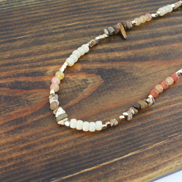 Mixed Stone Sunset Necklace - FINAL SALE