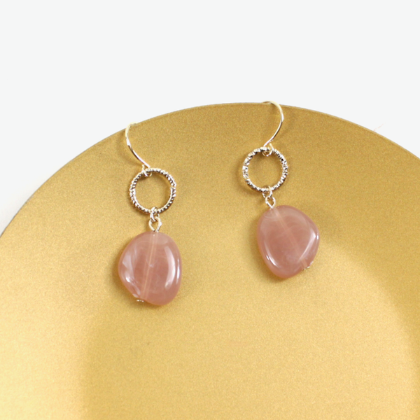 Ring Bead Drop Earrings