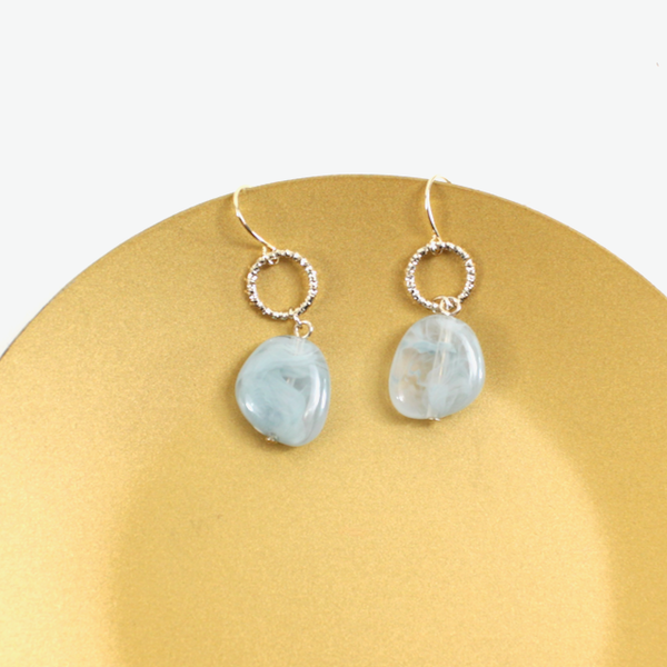 Ring Bead Drop Earrings