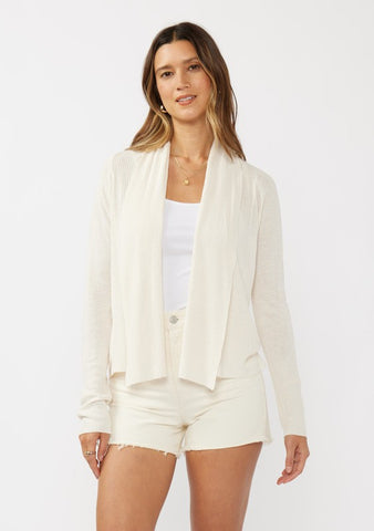 Classic Draped Open Cardigan