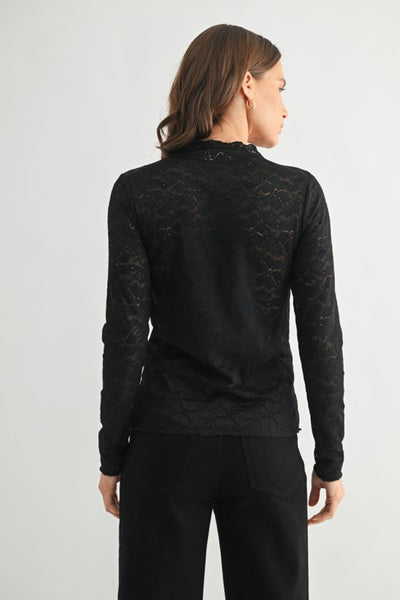 Lace Mock Neck Top