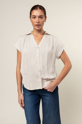 Collared Button Up Top - More Colors
