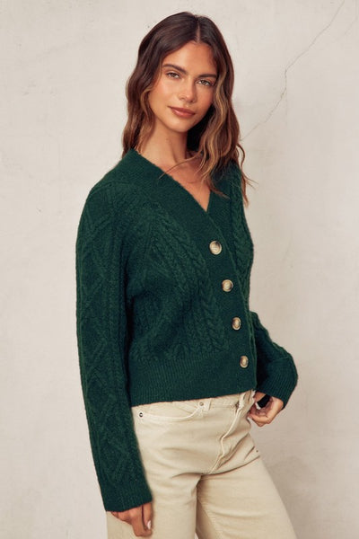 Cozy Cable Knit Cardigan - 2 Colors