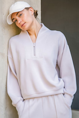 Modal Luxe Half Zip Sweatshirt - 2 Colors